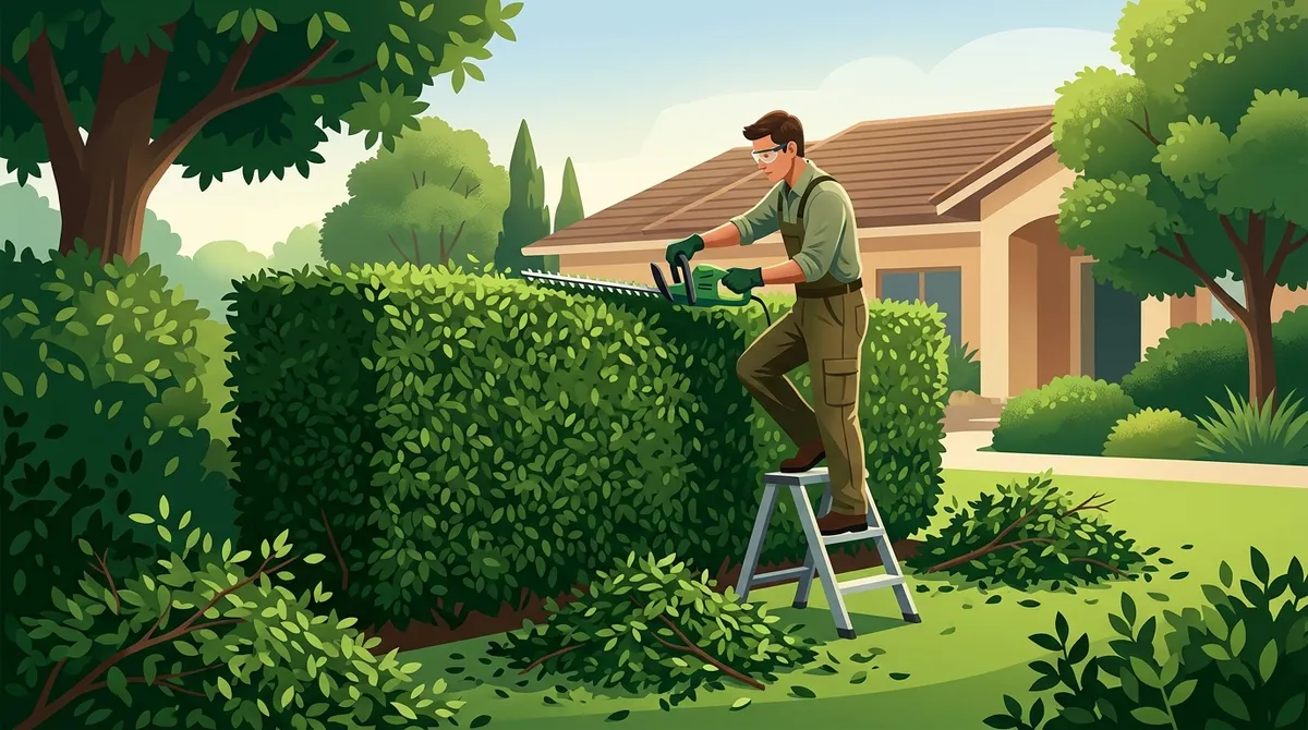 Hedge Trimming Progress Village