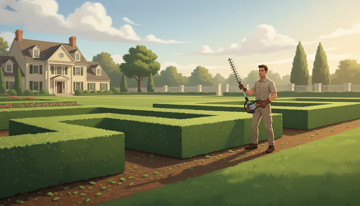 Hedge Trimming Progress Village
