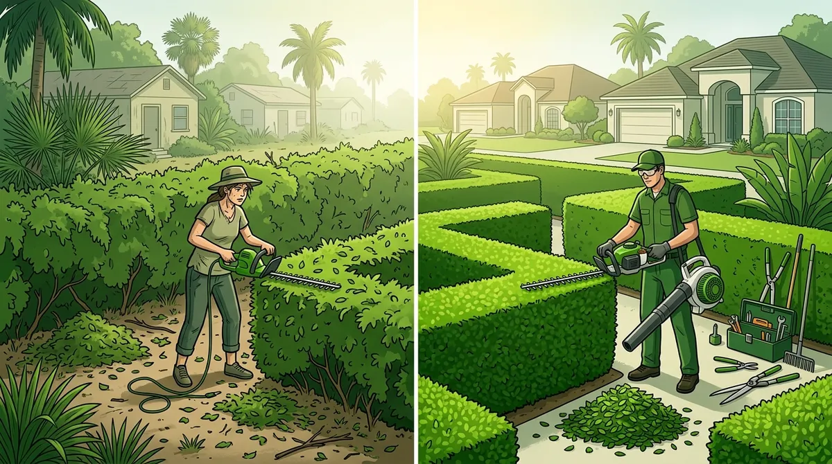 DIY vs. Pro Hedge Trimming Progress Village: Which Wins?