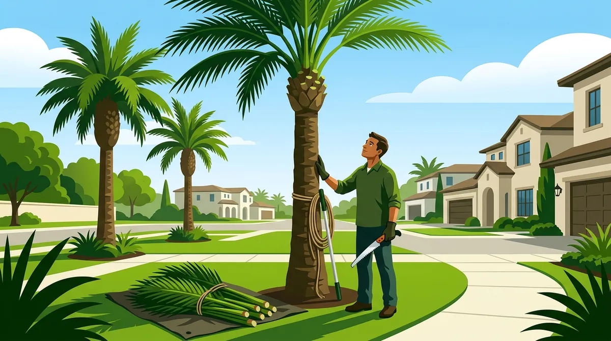 Palm Tree Trimming Cheval