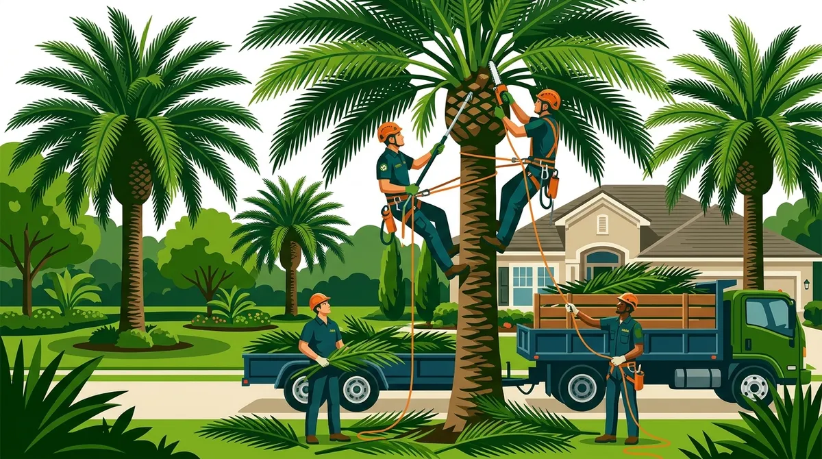Palm Tree Trimming Cheval