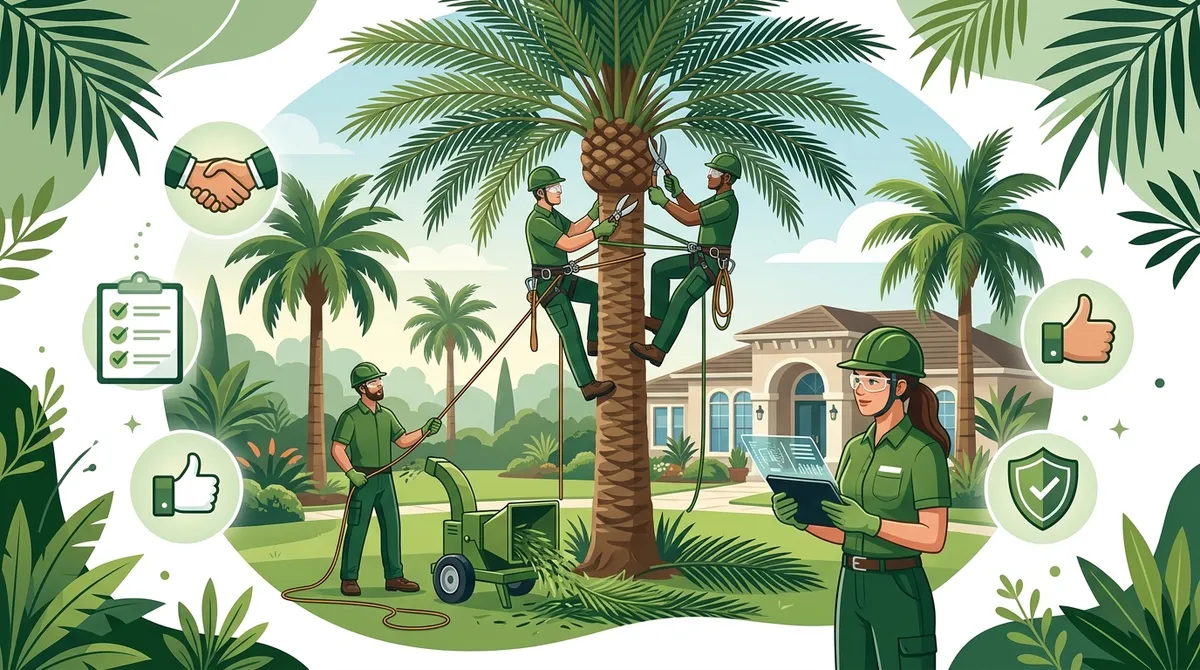 Palm Tree Trimming Cheval