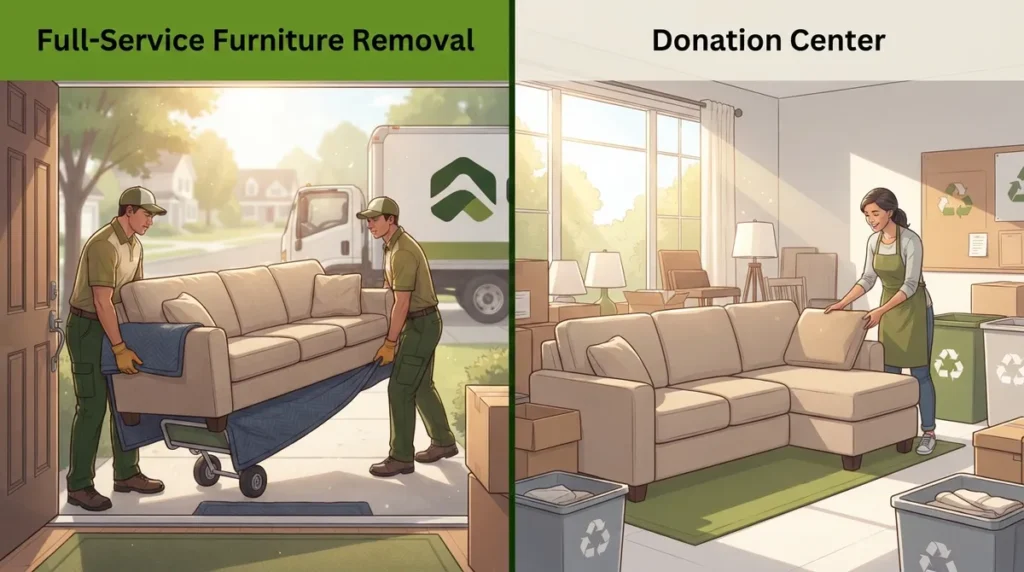 Curbside vs. Full-Service Furniture Removal Riverview