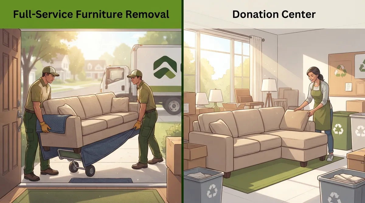 Curbside vs. Full-Service Furniture Removal Riverview