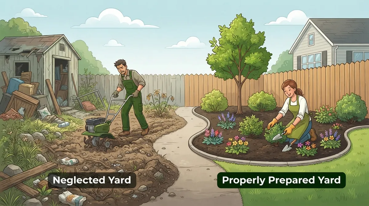 how to prepare yard for landscaping