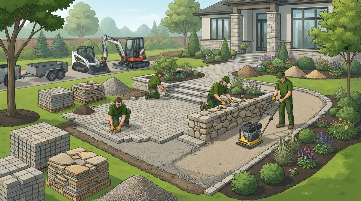 hardscape installation