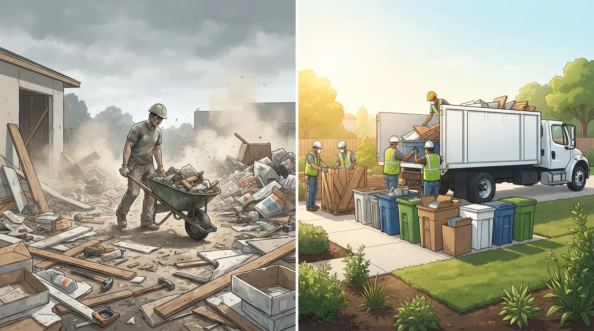 Post-Construction Cleanup vs. DIY Haul-Away: Who Wins?