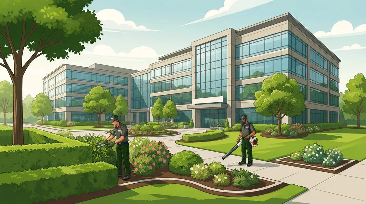 office building landscaping