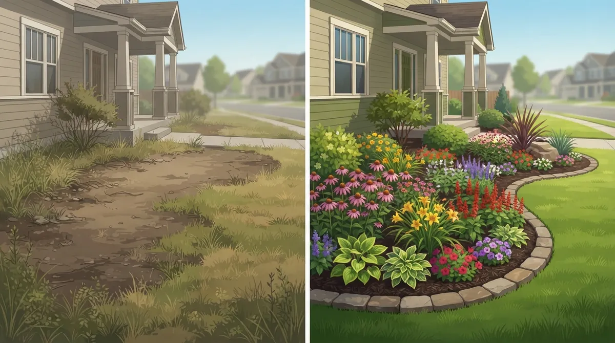 flower bed installation