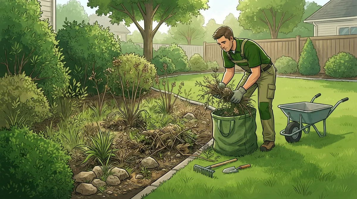 flower bed installation