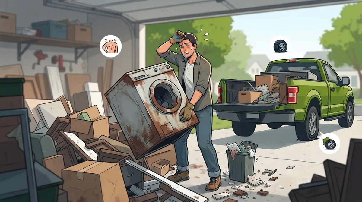 hire junk removal vs do it yourself