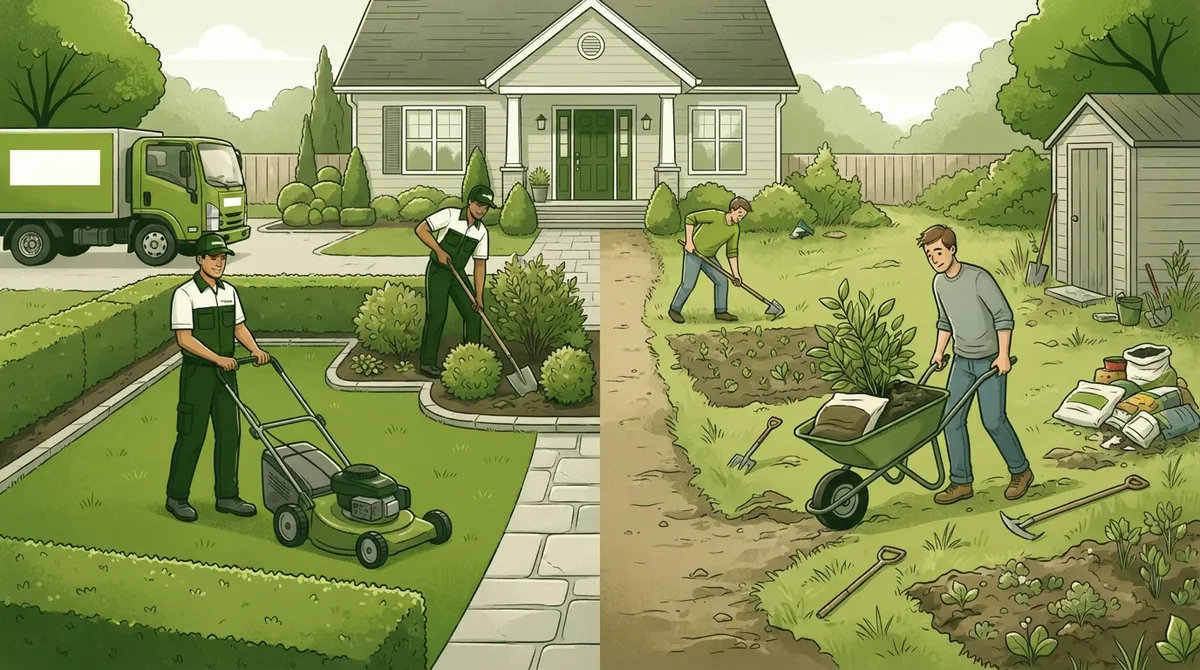 should i hire landscaper or diy