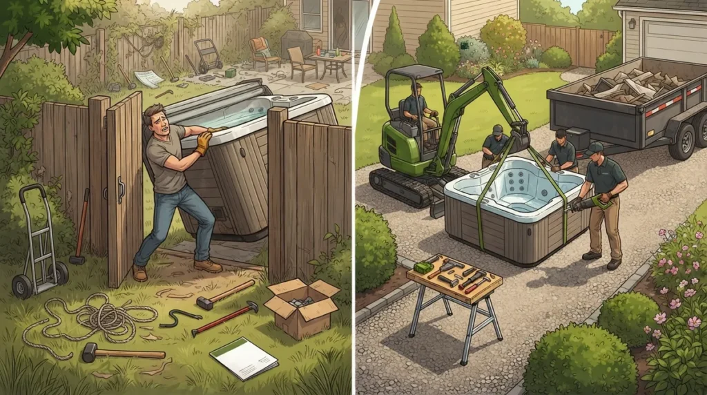 DIY vs. Pro Hot Tub Removal Cost: Which Wins in 2026?