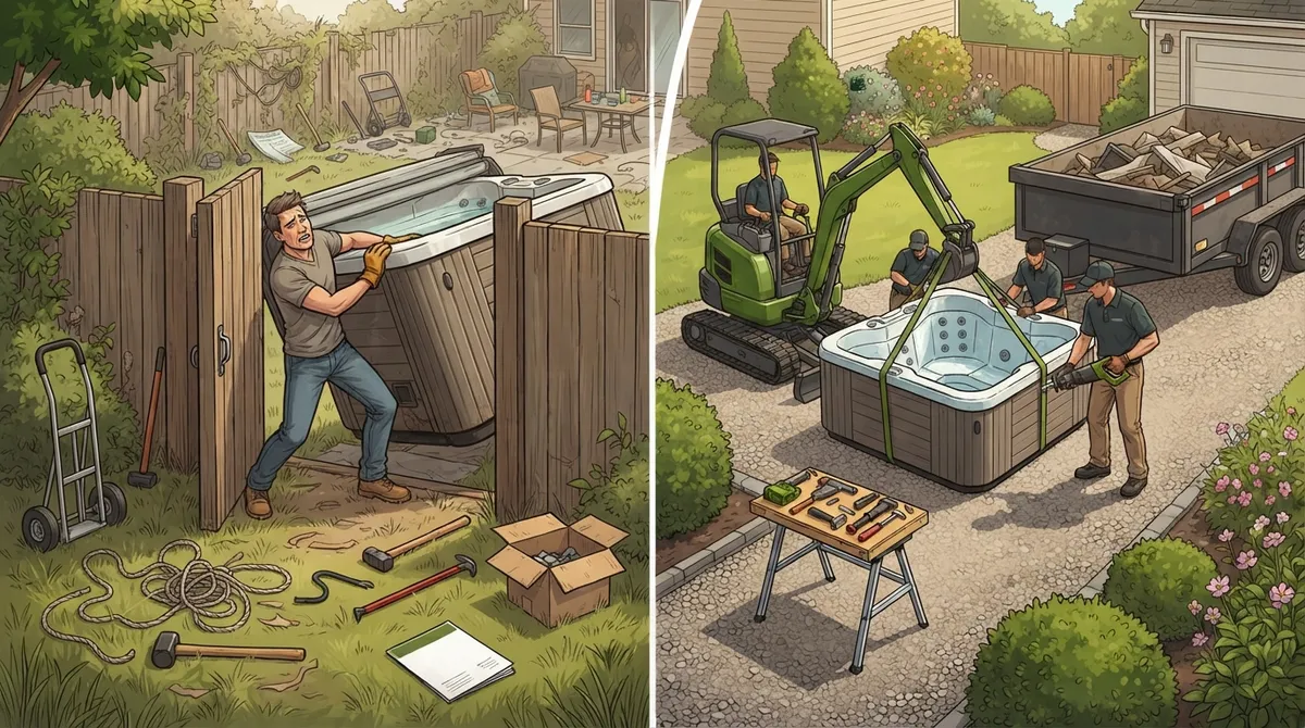 DIY vs. Pro Hot Tub Removal Cost: Which Wins in 2026?